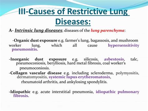 Causes Of Lung Disease