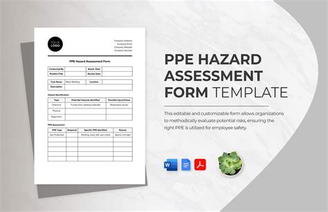 Ppe Hazard Assessment Form Template In Word Pdf Google Docs