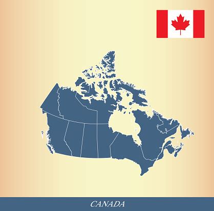 Canada Map Outline Vector And Canada Flag Vector Outline Stock Illustration - Download Image Now ...