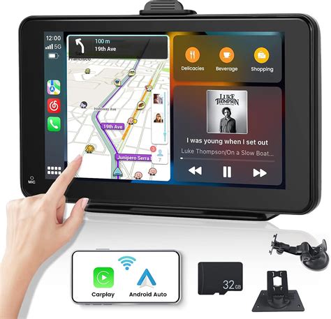 Hikity Apple Carplay Sans Fil Pouces Cran Tactile De Voiture