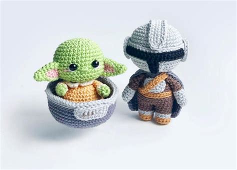 Amigurumi Baby Yoda E Mandaloriano Elo Produtos Especiais