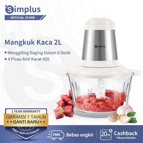 Jual Simplus Chopper Listrik Blender Penggiling Daging Meat Grinder