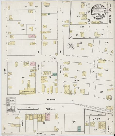 Sanborn Fire Insurance Map From Tallapoosa Haralson County Georgia