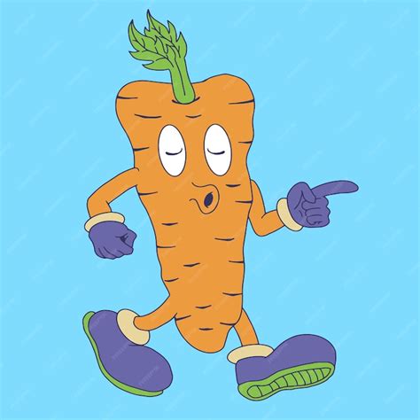 Premium Vector Cute Carrot Vegetable Cartoon Vector Mascot