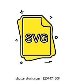 Svg File Type Icon Design Vector Stock Vector Royalty Free 1207474309