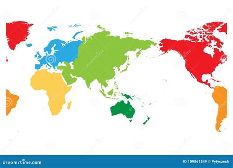 La Carte Du Monde S Est Divis E En Six Continents L Asie Et L Australie