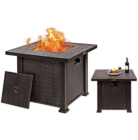 Neoskon Propane Gas Table Outdoor Patio Gas Burner Stove Fire Table 50000 Btu Propane Table