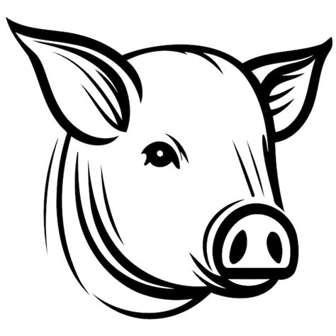 Premium Vector Pig Farm Animal Farm Mammal Head