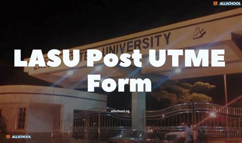 LASU Post UTME Form 2024 2025 Is Out UPDATED