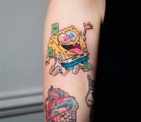 SpongeBob Tattoo By Dani Ginzburg Photo 31367