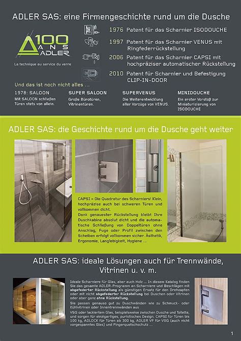 Adler Scharniere Und Beschl Ge F R Glasw Nde Duschen T Ren