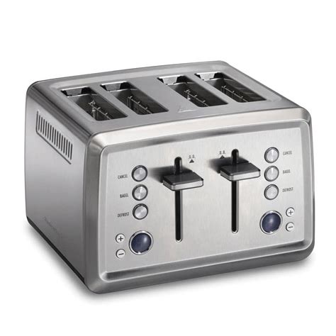 Hamilton Beach 1560 W 4 Slice Stainless Steel Wide Slot Toaster With