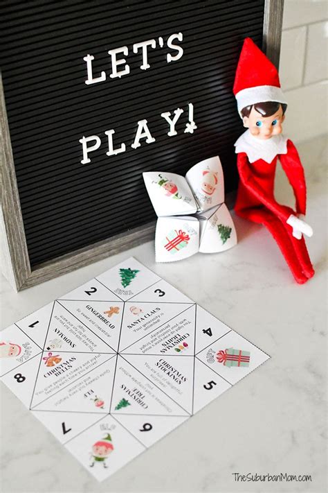 Christmas Fortune Teller Printable Elf On The Shelf Idea Thesuburbanmom