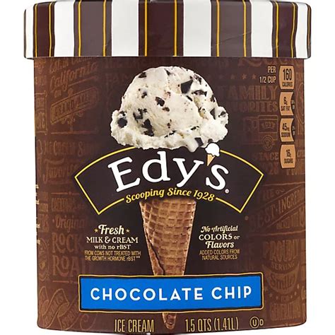 Dreyers Edys Ice Cream Grand Chocolate Chip 1 5 Quart Safeway