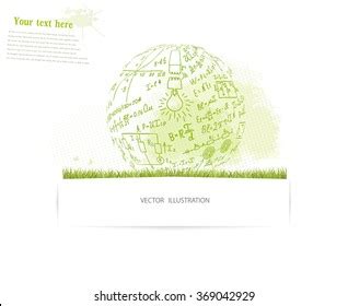 Ball Form Mathematical Equations Formulas On Stock Vector Royalty Free