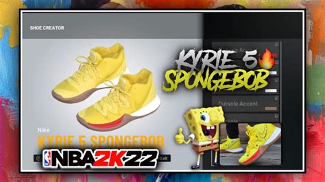 Nba 2k22 Shoe Creator Kyrie 5 Spongebob” Youtube