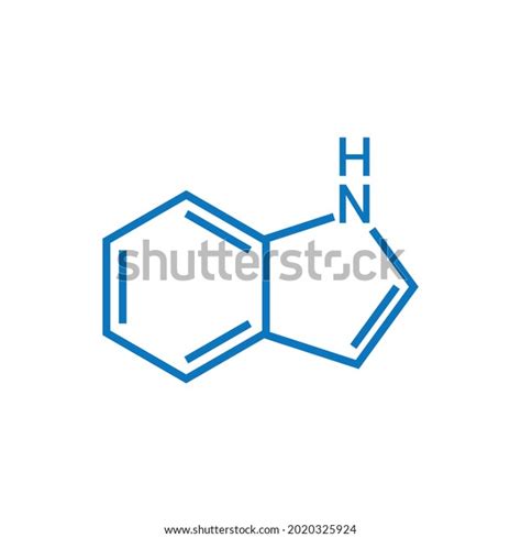 Chemical Structure Indole C8h7n Stock Vector Royalty Free 2020325924