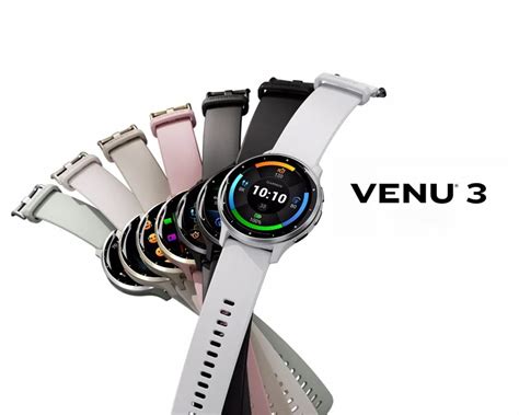 Venu 3 GPS Sports Tracking And ECG Smart Watch Black Wearables