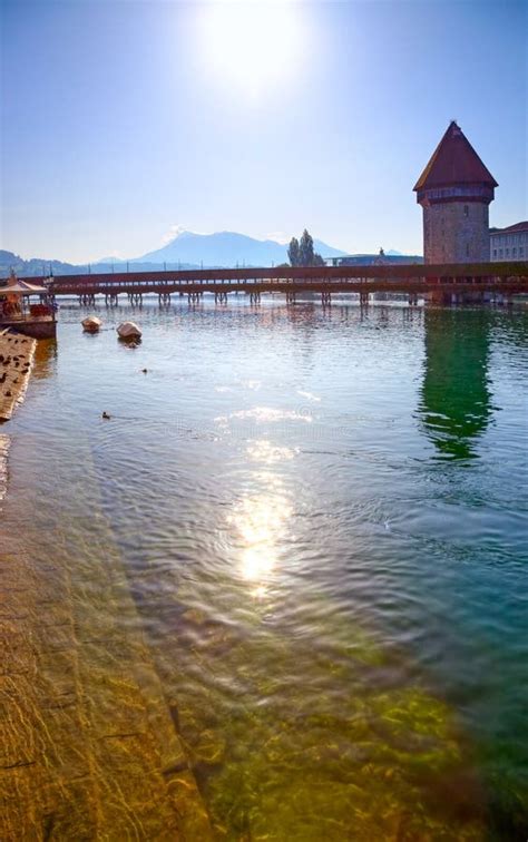 Bridge in Lucerne stock image. Image of vibrant, beautiful - 14449771