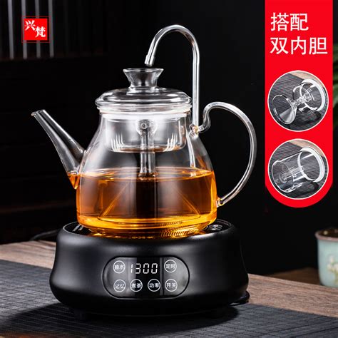 耐熱玻璃蒸茶壺套組小型黑晶爐煮茶器燒水泡茶噴淋茶壺養生煮茶壺