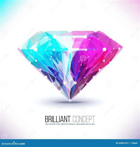 Forma De Un Diamante Del Color Aislado En Un Blanco Ilustración del