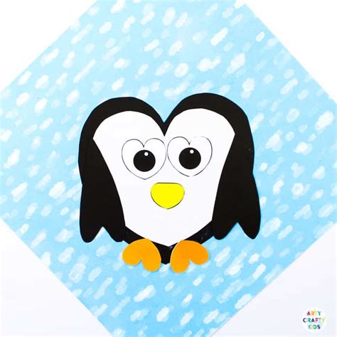 Penguin Heart Craft - Arty Crafty Kids