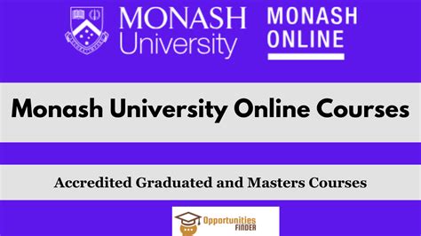 Monash University Graduate Online Courses - Opportunities Finder