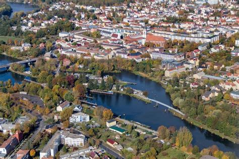 Luftaufnahme F Rstenwalde Spree Schleusenanlagen Am Ufer Der