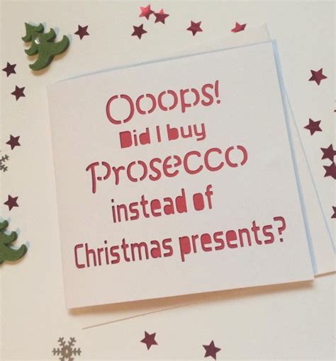 Funny Christmas Card Christmas Card Prosecco Card Christmas Card