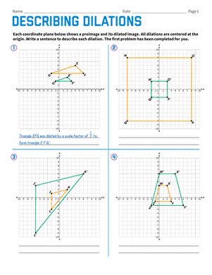 Kuta Tutorial Dilations Worksheets Library