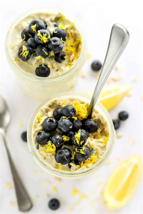 Blueberry Lemon Overnight Oats Eating Bird Food