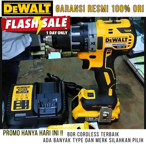 Jual Mesin Bor Baterai Dewalt Cordless Impact Drill Hujia Pro 21321