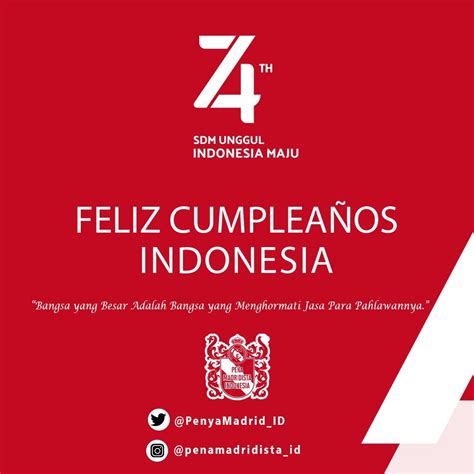 Pe A Madridista Indo On Twitter Selamat Ulang Tahun Ke Republik