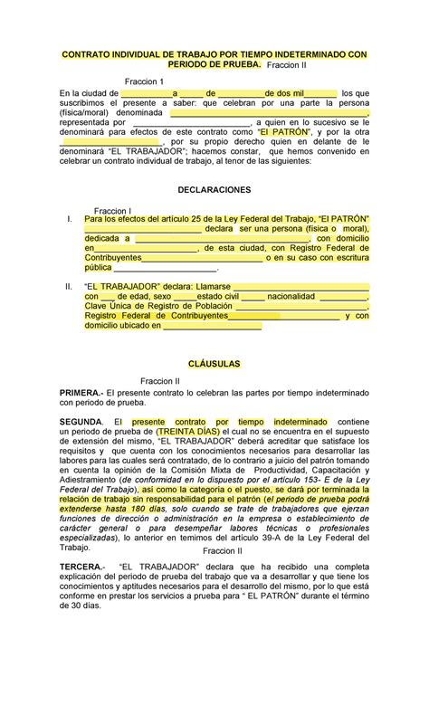 Requisitos Del Contrato De Trabajo Individual Image To U