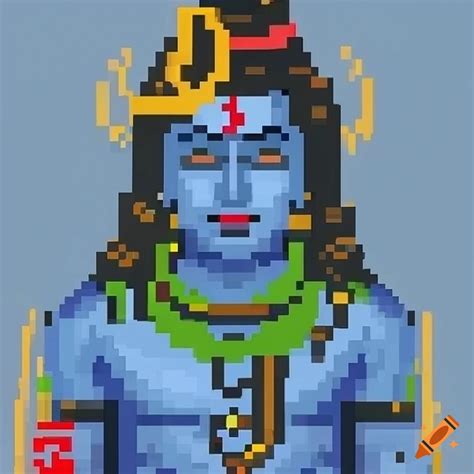 Pixel Art Of Lord Shiva On Craiyon