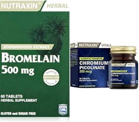 Nutraxin Herbal Bromelain 500 mg Takviye Edici Gıda 1 x 60 adet ve