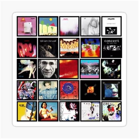 "The Cure album covers print" Sticker for Sale by luvz | Redbubble