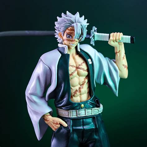 30cm Shinazugawa Sanemi Figurine Kimetsu No Yaiba Anime Figure Demon