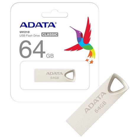 PENDRIVE 64GB ADATA UV210 METALICO SILVER USB2 0