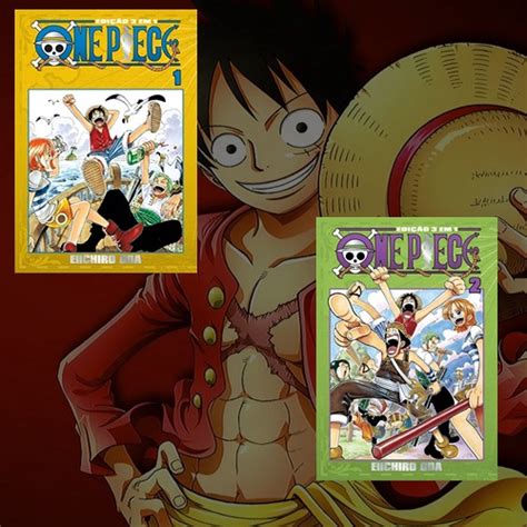 Kit Mangá One Piece 3 em 1 Vol 01 e vol 02 Panini Submarino