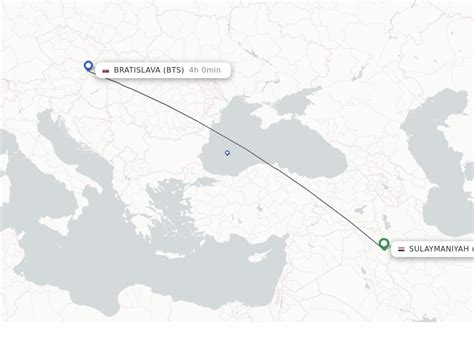 Direct Non Stop Flights From Sulaimaniyah To Bratislava Schedules