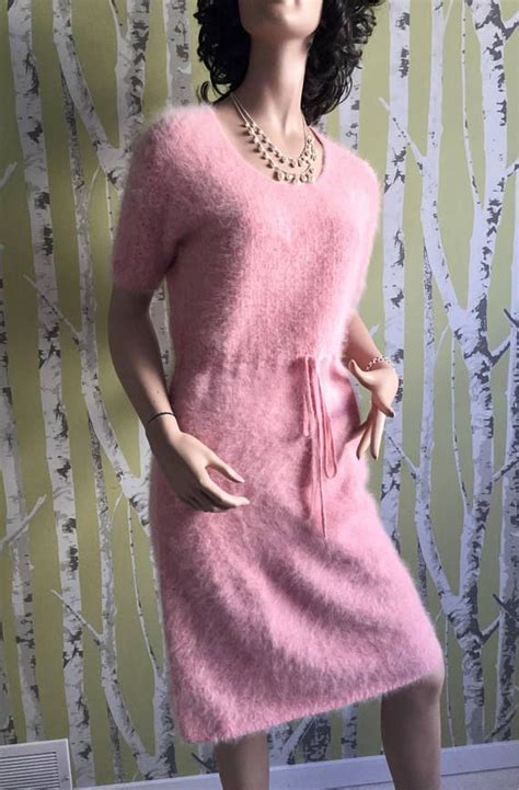 Rare Pink Angora Dress Hudsons Bay Company Lambswool Hong Kong Angora