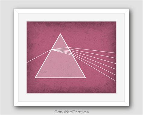 Refraction Through A Prism Science Art Poster Unique Home | Etsy