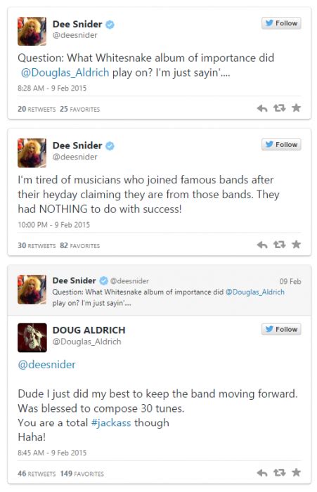 Twitter Slagging Match Between Doug Aldrich And Dee Snider My Guitar