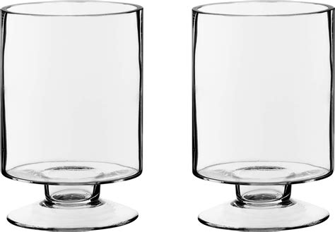 Amazon Cys Excel Glass Hurricane Pillar Candle Holders H W