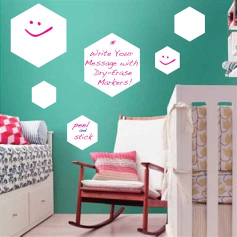 Writable Hexagon Wall Decals Dry Erase Wall Decal Murals Primedecals