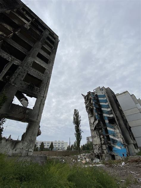 Destroyed And Damaged Residential Buildings In Borodyanka After Russia