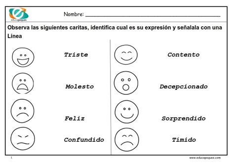 Inteligencia emocional en niños Fichas para trabajar las emociones