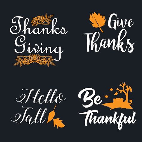 Premium Vector | Thanksgiving logo collection