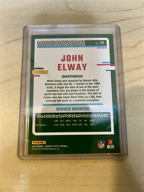 Donruss Optic John Elway Fire Emoji Holo Prizm Ssp Ebay